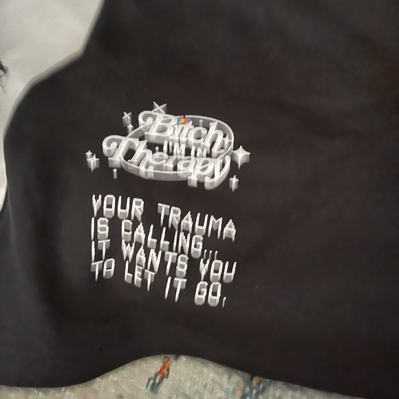 Apt C3 Sweat shorts (bit*h I’m in therapy line) - Picture 3 of 3